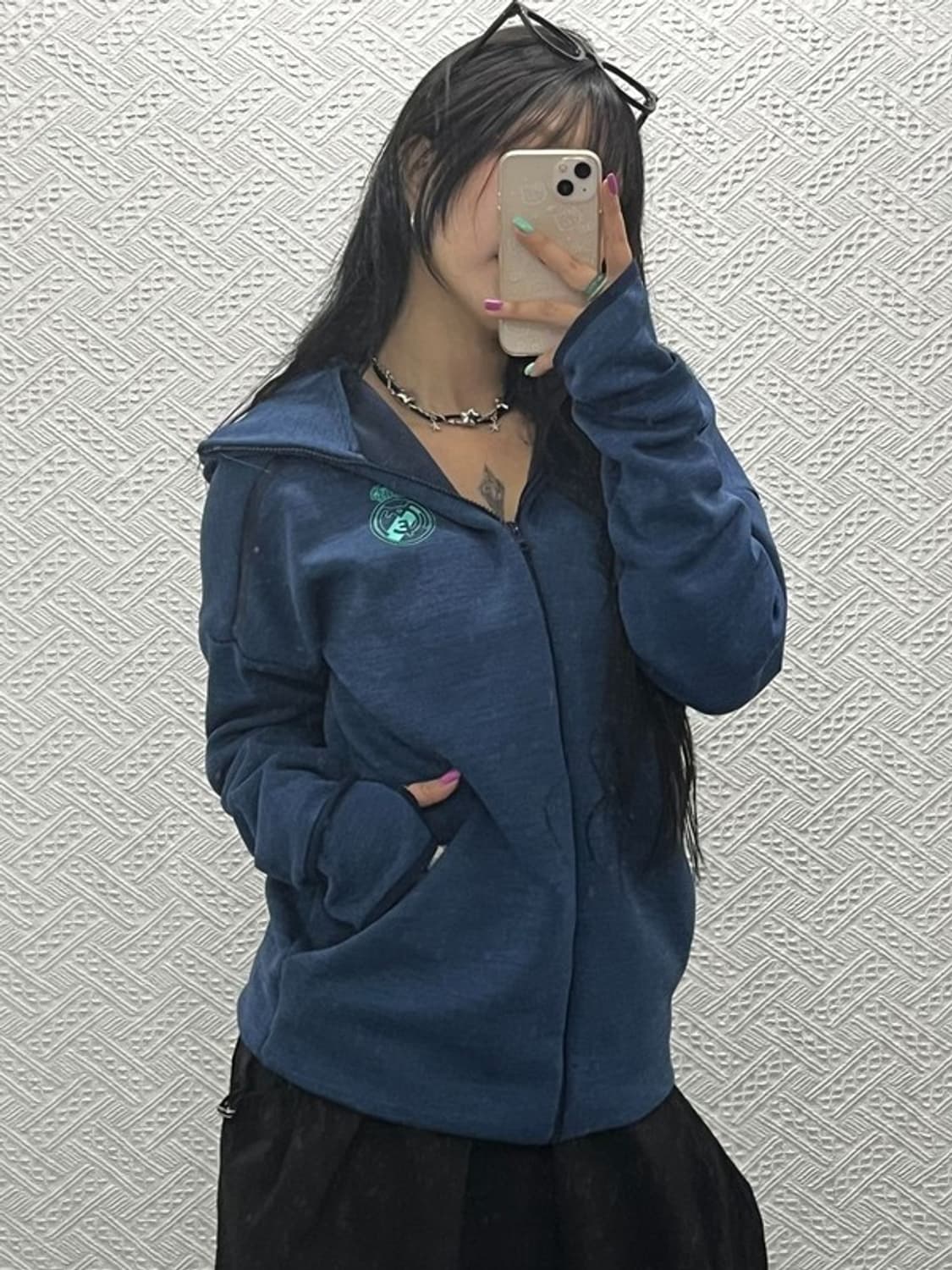 아디다스 00's 레알마드리드 딥블루  져지 후드집업 L C06638 상품이미지2