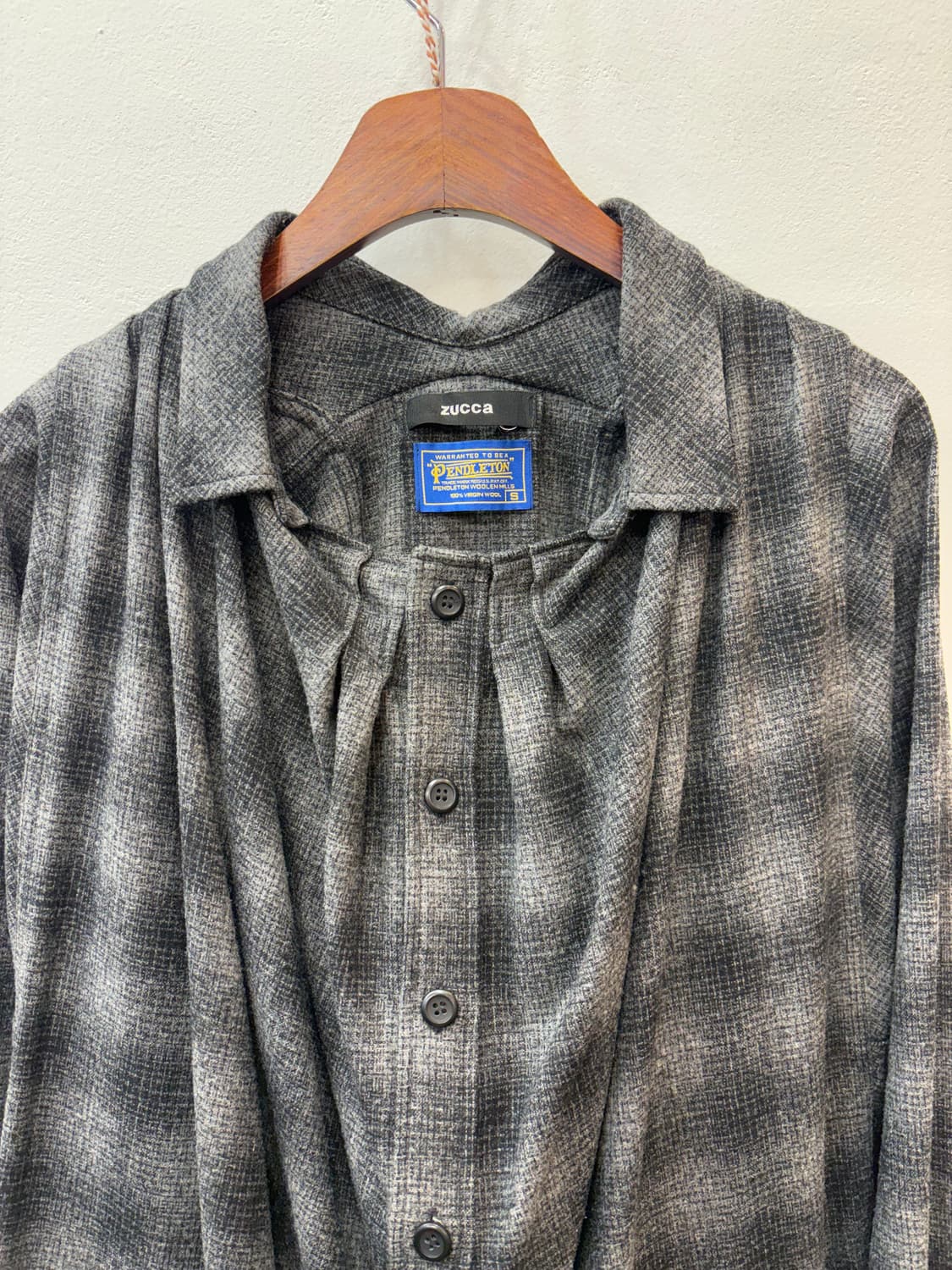 주카 팬들턴 셔링 셔츠원피스 상품이미지3