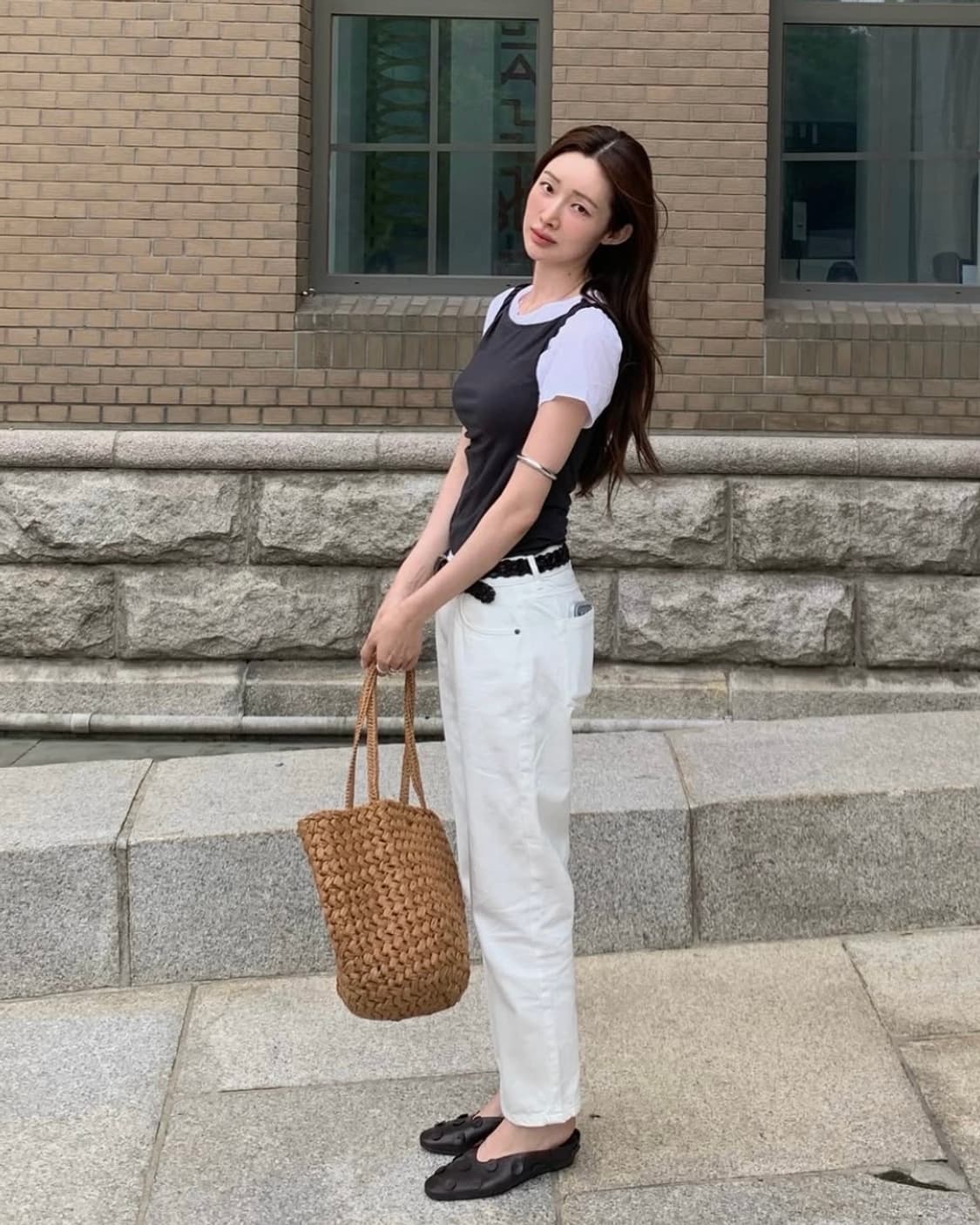 [36,37]팔로마울 Fernanda 도트 웨지 뮬/브라운 상품이미지1