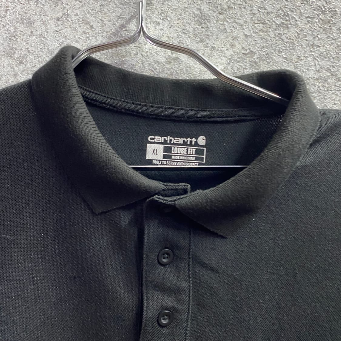 칼하트 루즈핏 블랙 반팔 카라티  B4240 상품이미지3