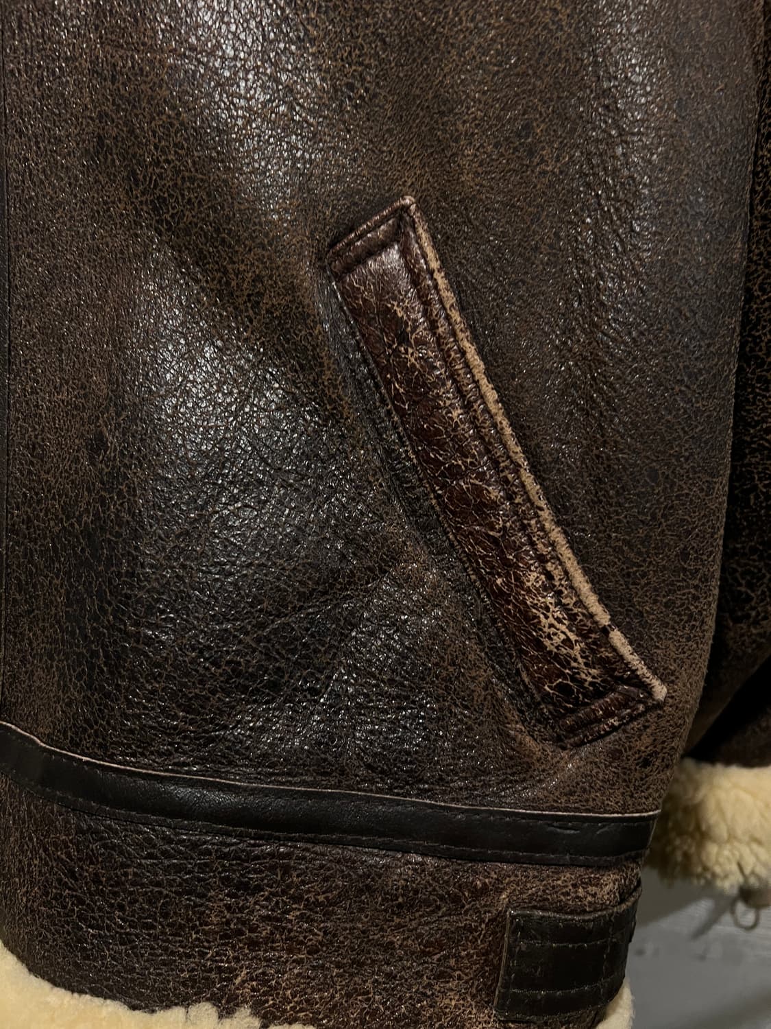 [M]90's TYPE B-3 리얼레더 무스탕 자켓 상품이미지4