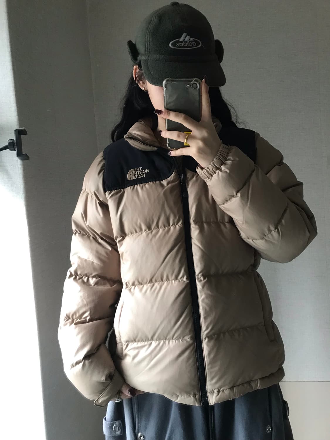 노페 베이지브라운 패딩 상품이미지2