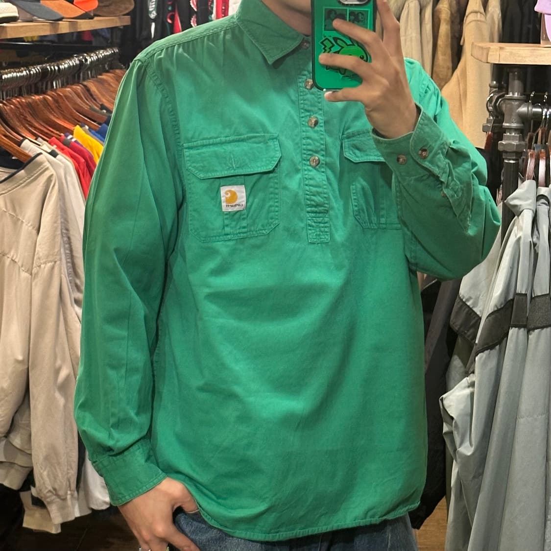 [HI] 칼하트 코듀로이 셔츠 그린 상품이미지4