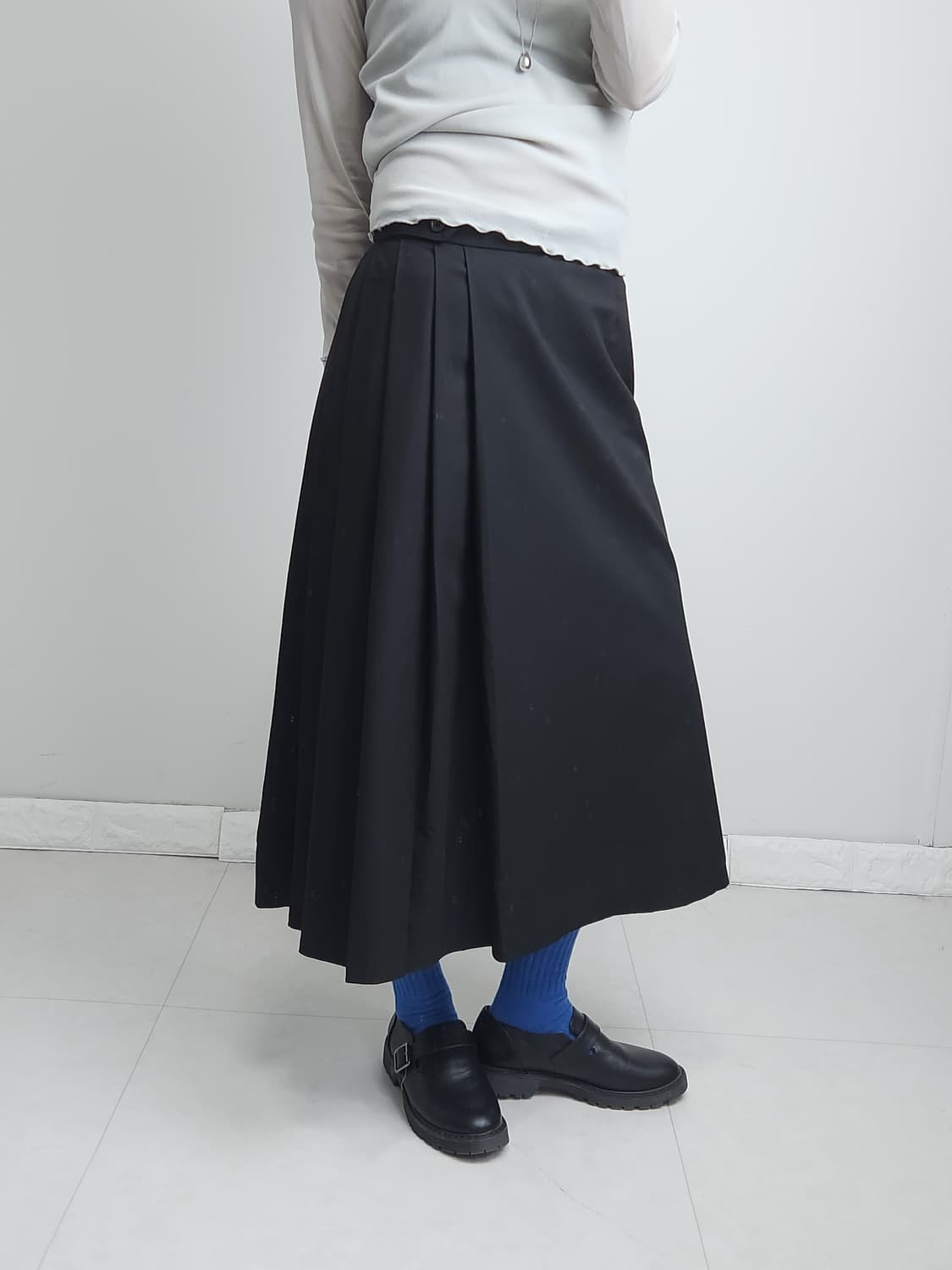 (GU x By Rokh)사이드 플리츠 스커트 상품이미지2