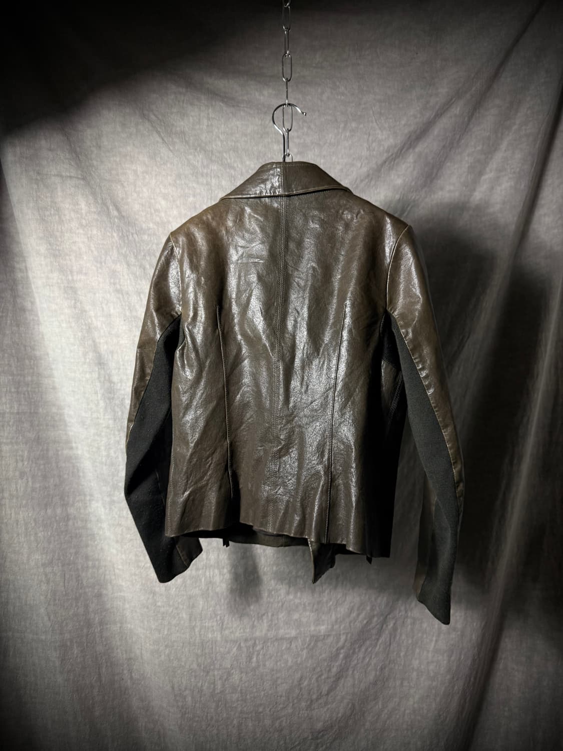 비대칭 라이넥 양가죽 자켓 상품이미지5