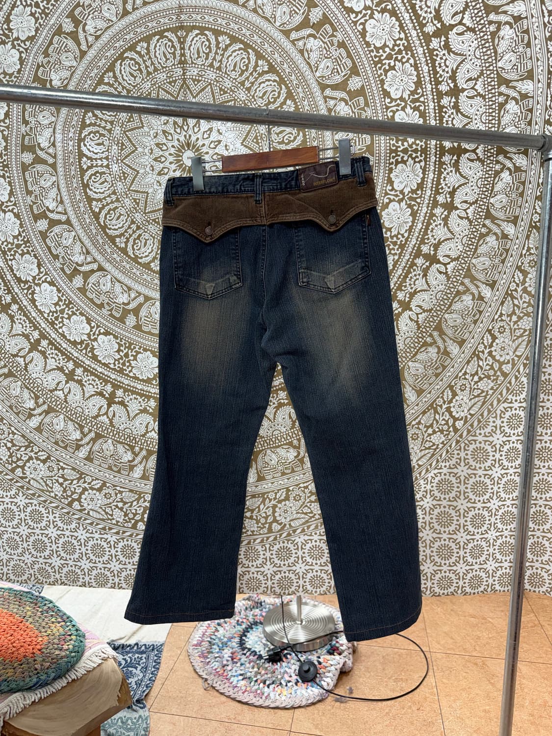 INTERFLOW 빈티지 여성 디테일 워싱 데님팬츠  상품이미지5