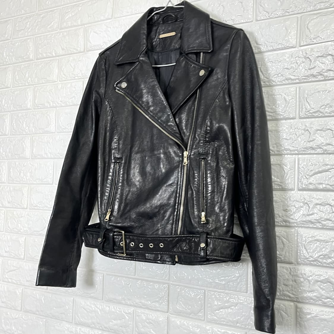 마시모두띠 양가죽 라이더 자켓 S 상품이미지2