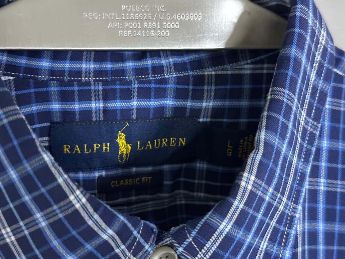 폴로 블루체크 긴팔셔츠 판매 상품이미지4