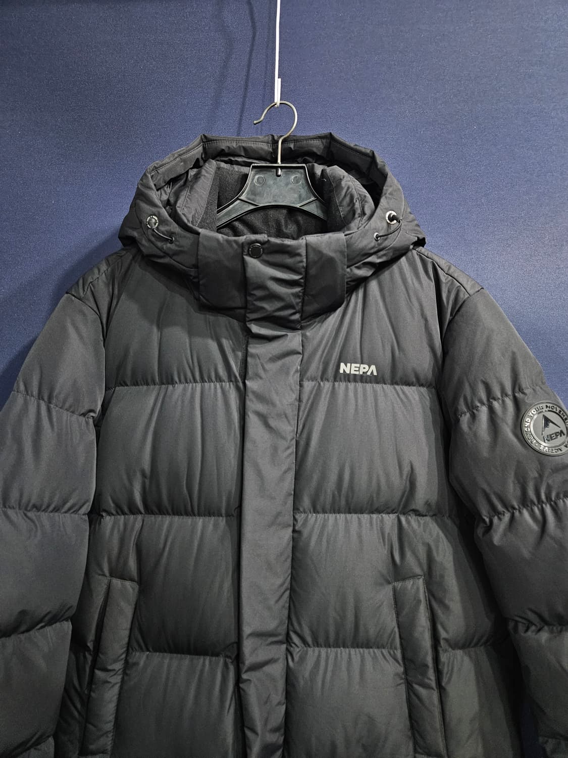 네파 블랙컬러 남성 110 덕다운 롱패딩  상품이미지7