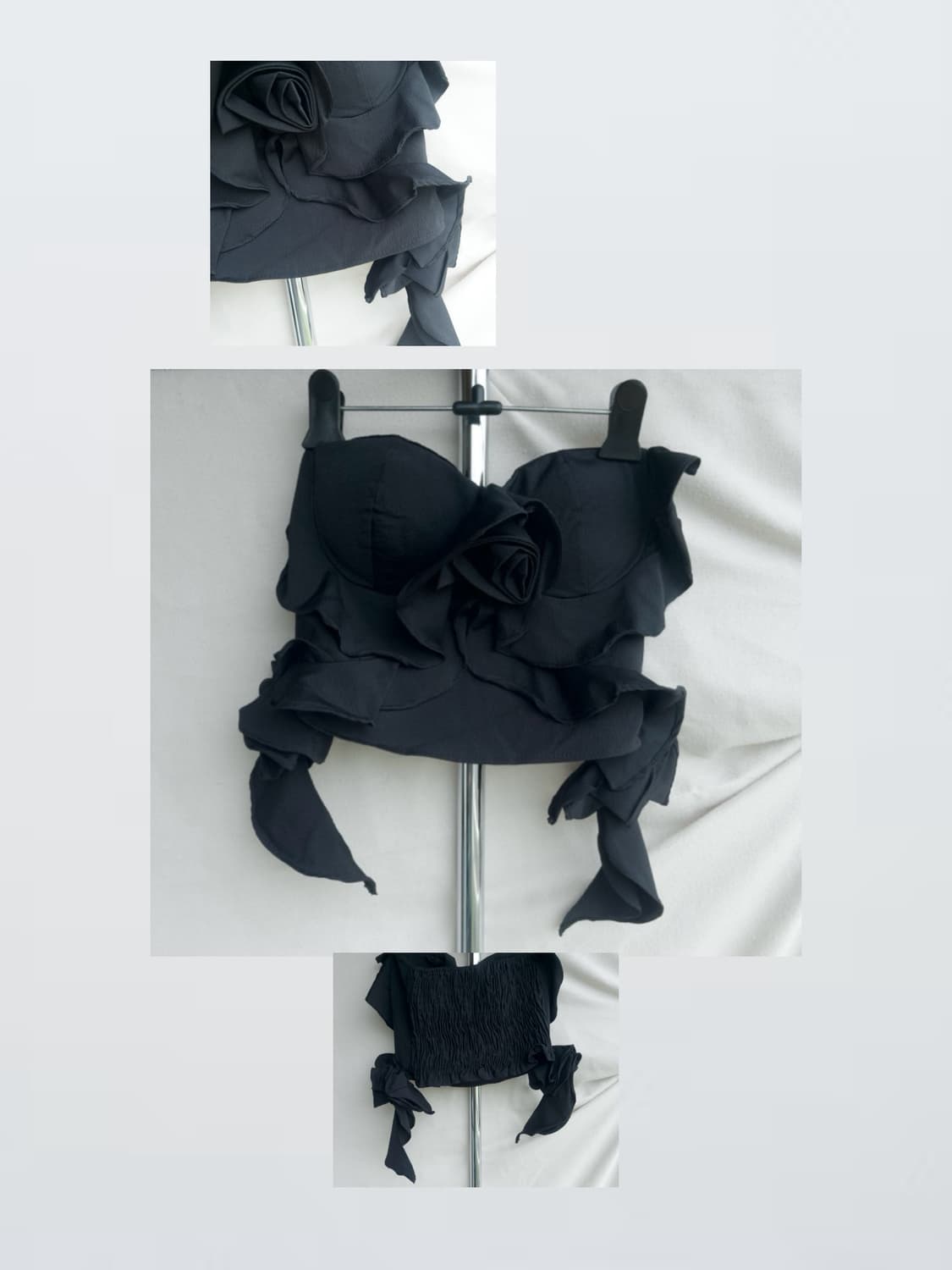 Black Rosette Top 블랙 로제트 탑 상품이미지1