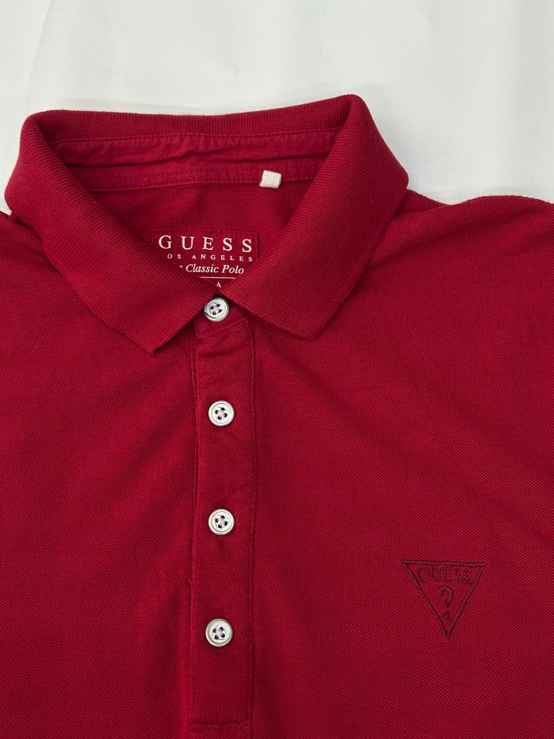 게스 guess 카라 레트로 카라 레드 xs 반팔티셔츠 상품이미지3