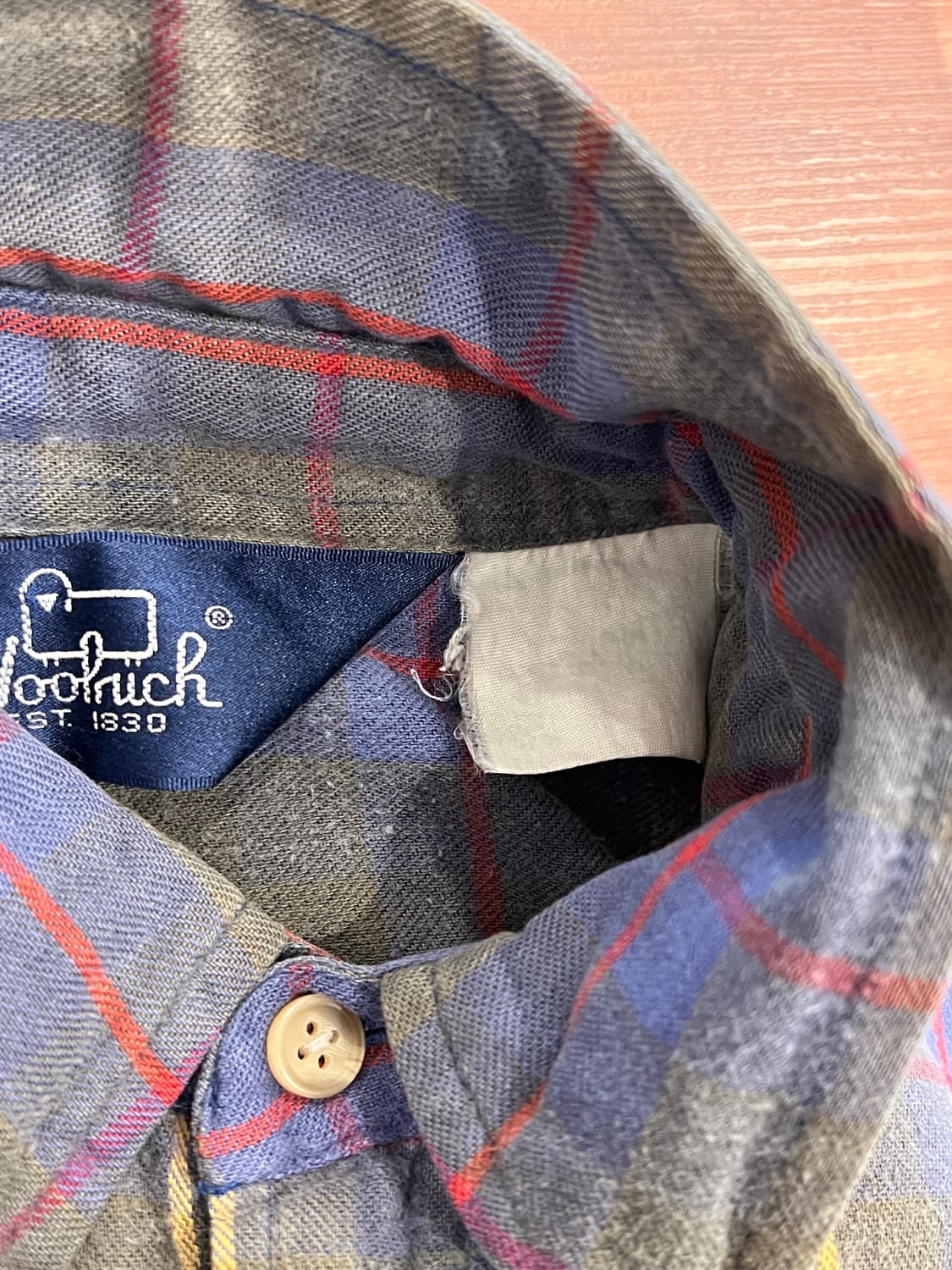 80s Woolrich 울리치 빈티지 코튼 플란넬 체크 셔츠 상품이미지8