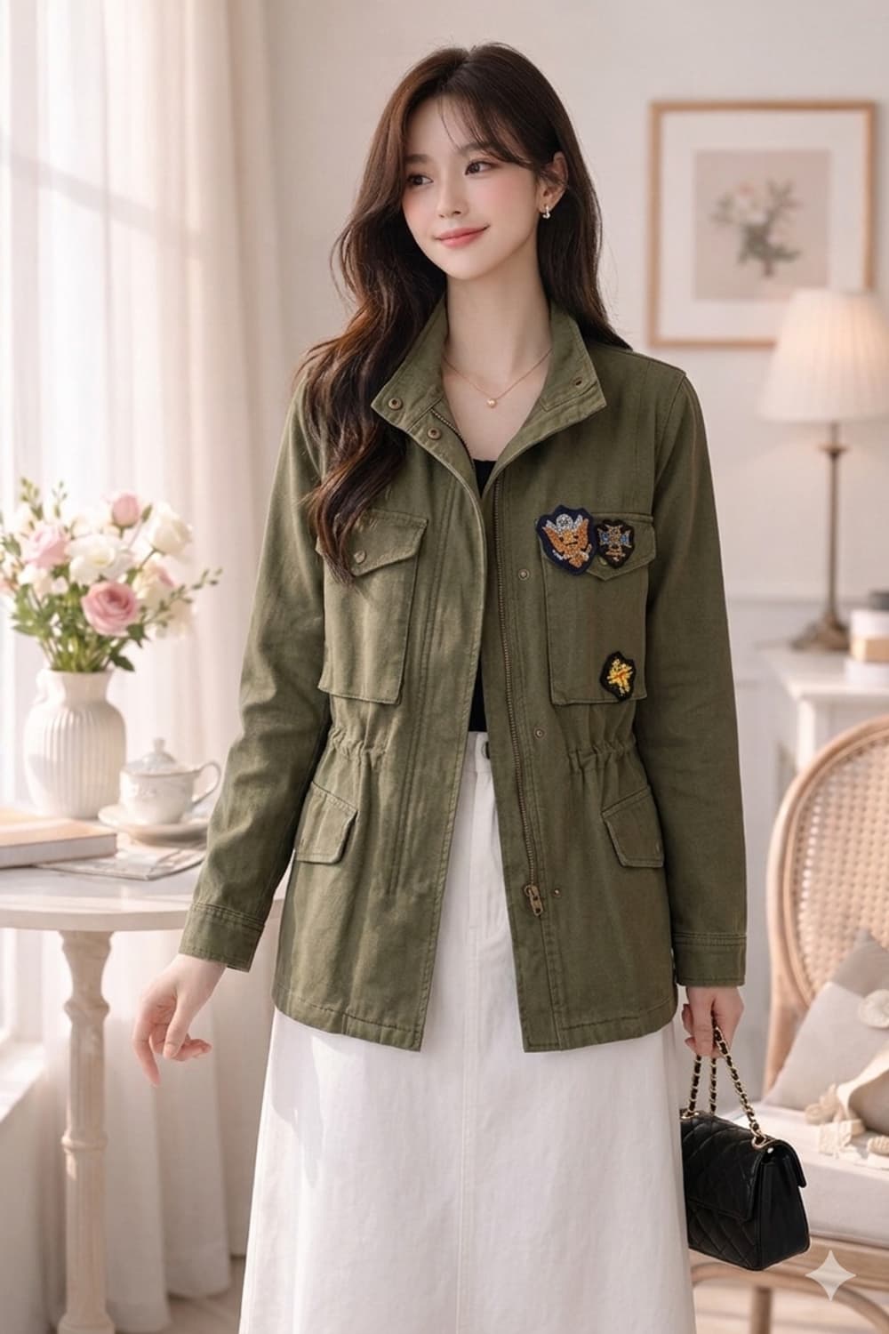 메종드메이어 카키 밀리터리 야상자켓 55 미착용 상품이미지1