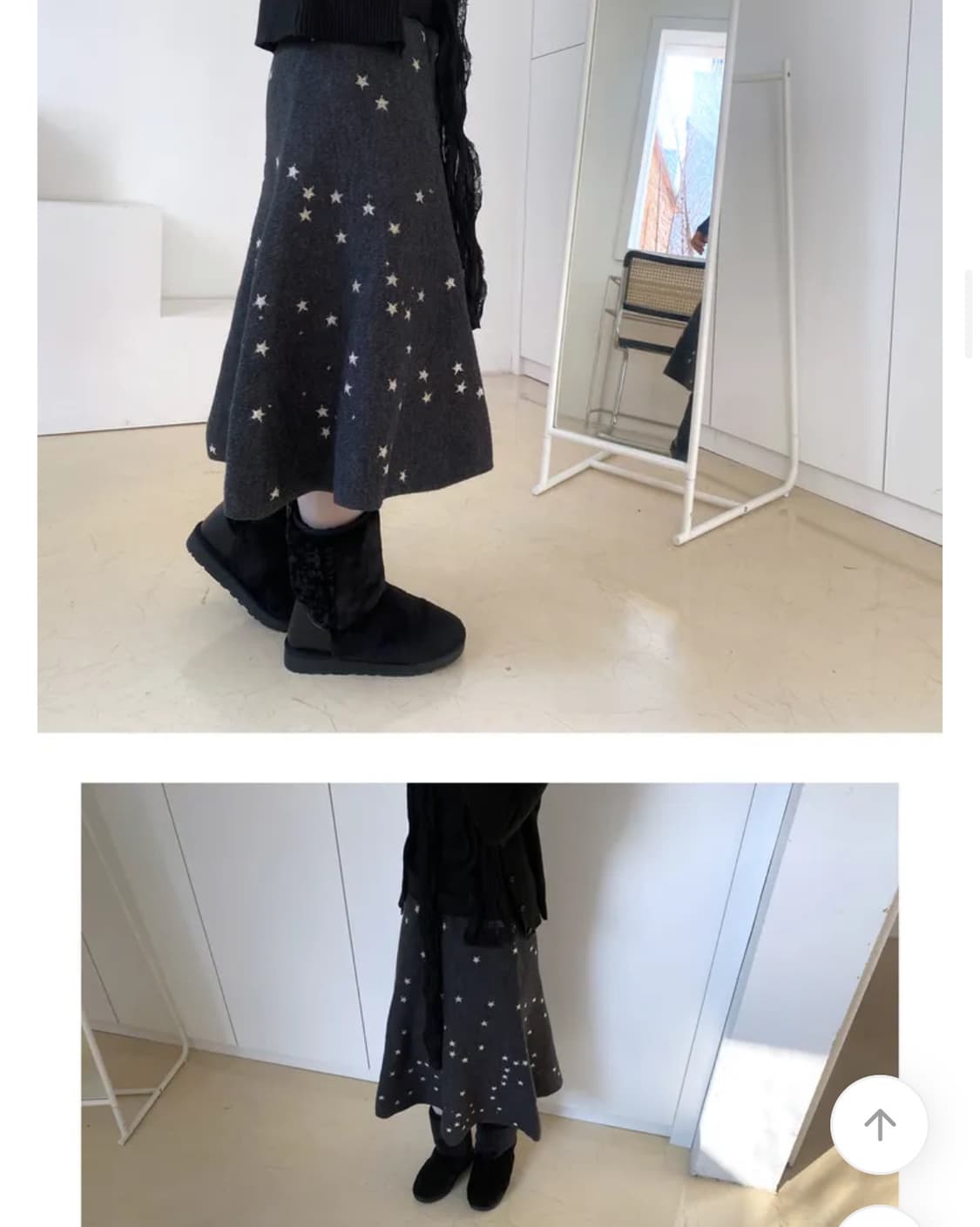 이즈이즈 (구 나의나인) 샤이닝 스타 스커트 그레이 상품이미지5