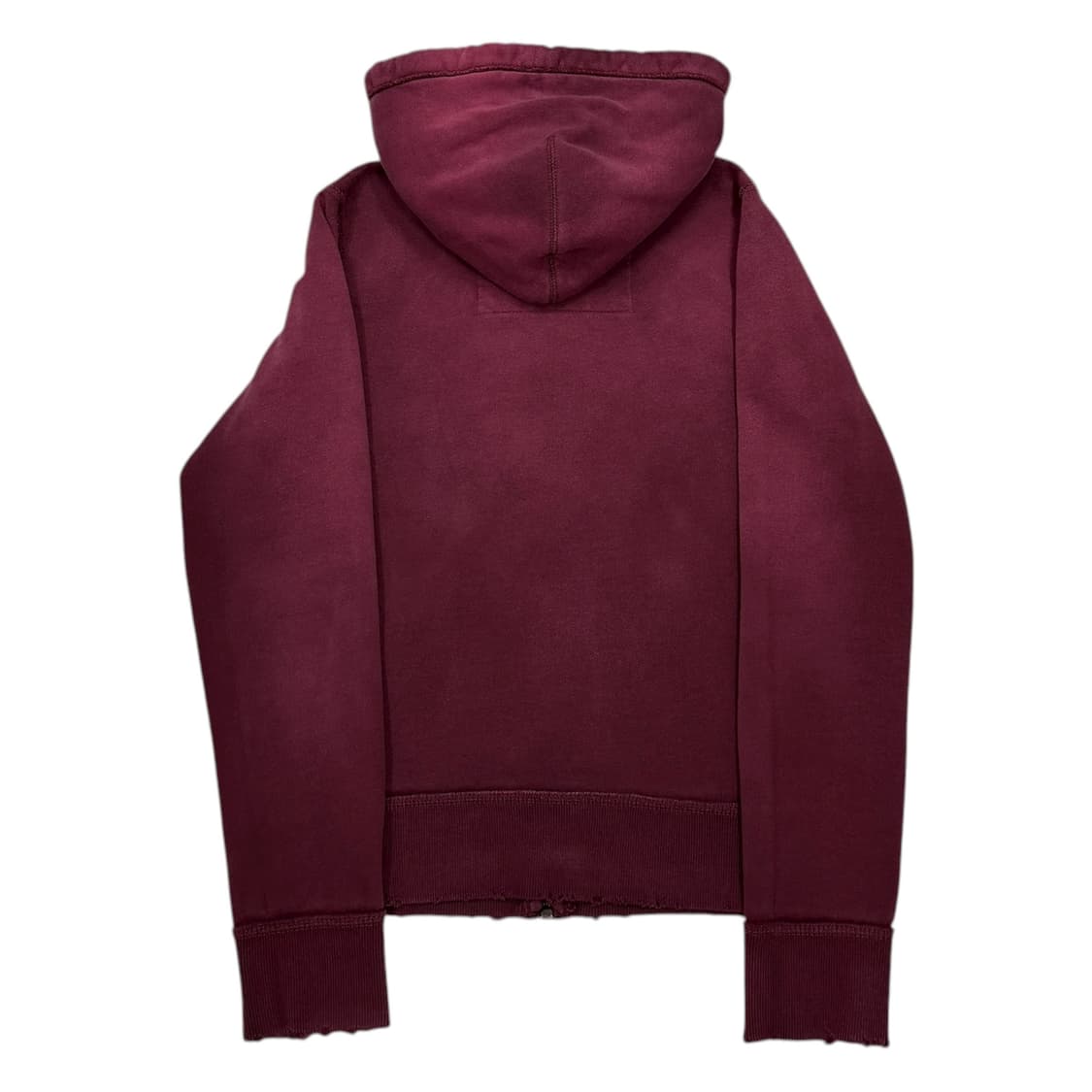 아베크롬비 빈티지 스펠로고 Y2K 데미지 디테일 후드집업 자켓 버건디 M 상품이미지3