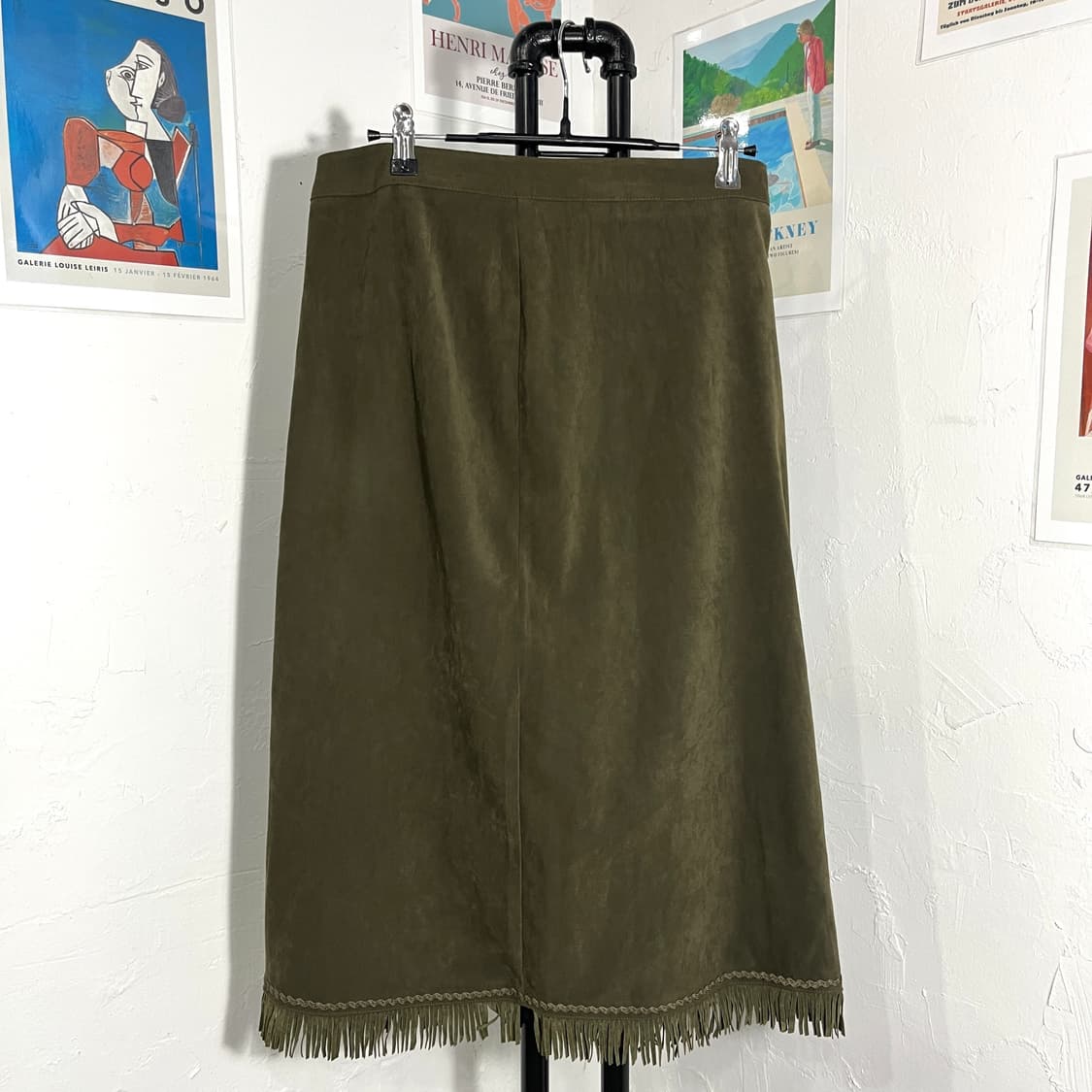 아일렛 웨스턴 디테일 미디 스커트 상품이미지2