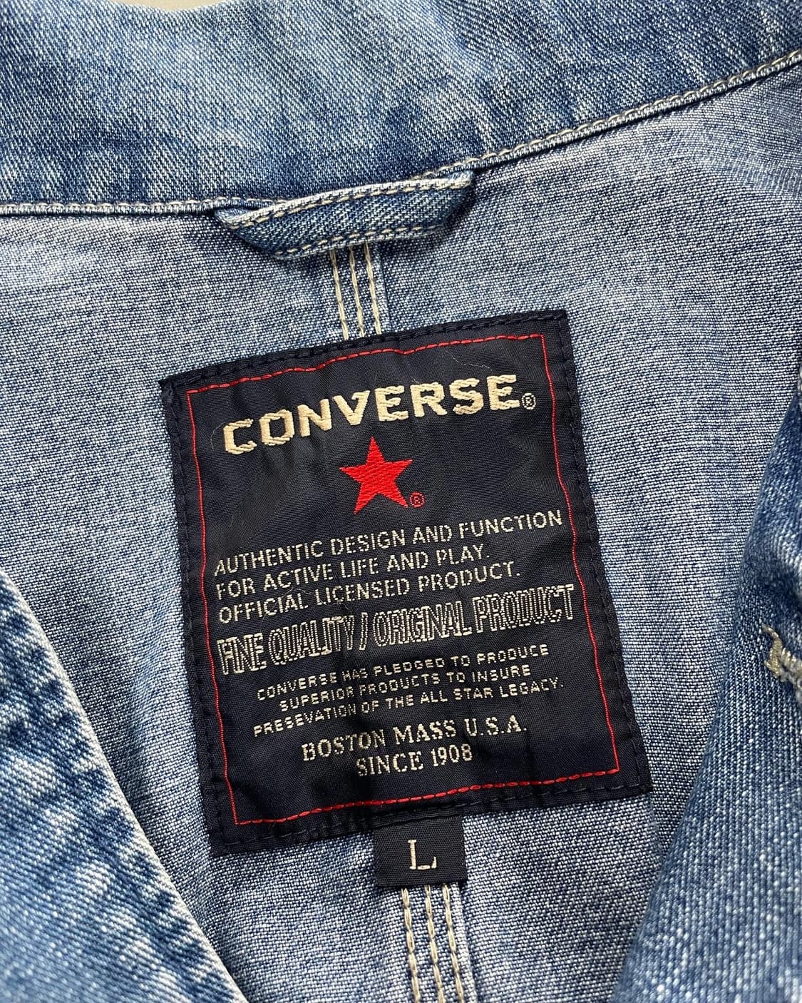 90s 컨버스 빈티지 데님 초어 자켓 (105) 상품이미지3