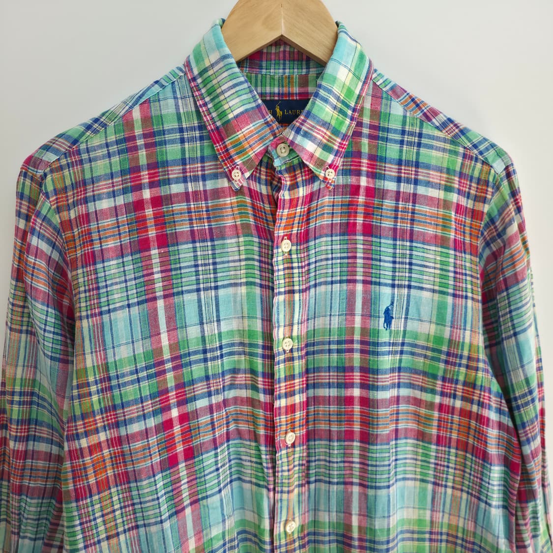 [S] 폴로 랄프로렌 린넨 체크 셔츠 상품이미지2