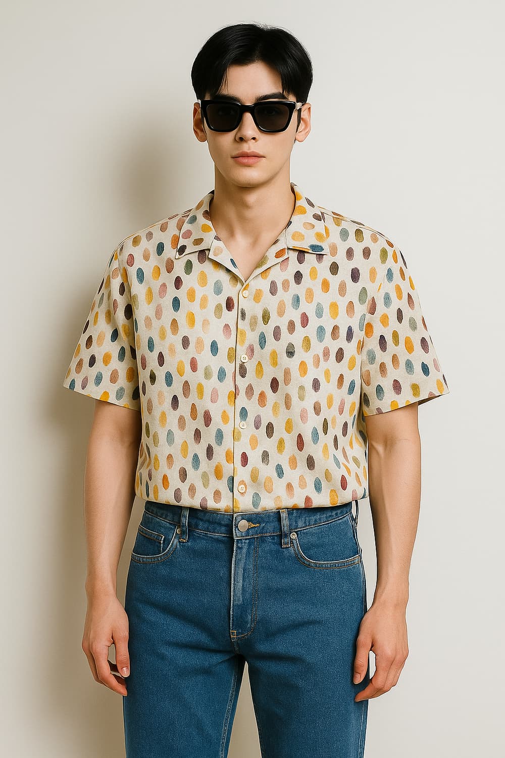 자라. 멀티컬러 추상 프린트 릴랙스 핏 셔츠_M 상품이미지1