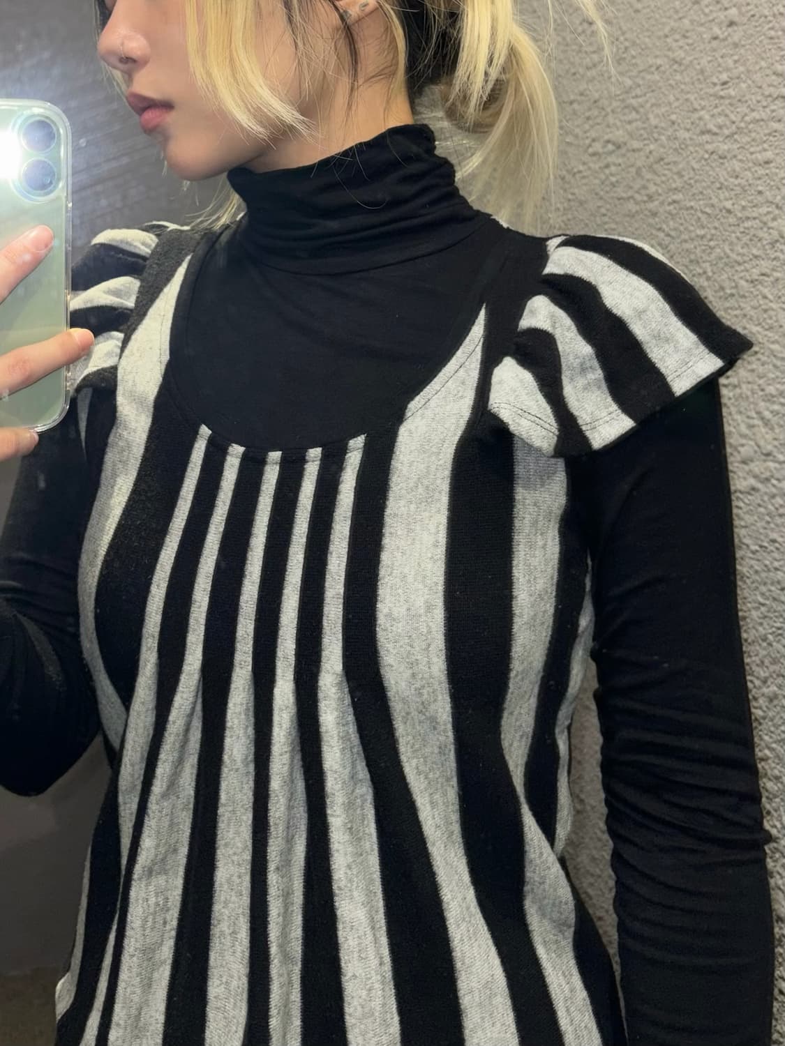 빈티지 스트라이프 레이어드 탑 상품이미지1