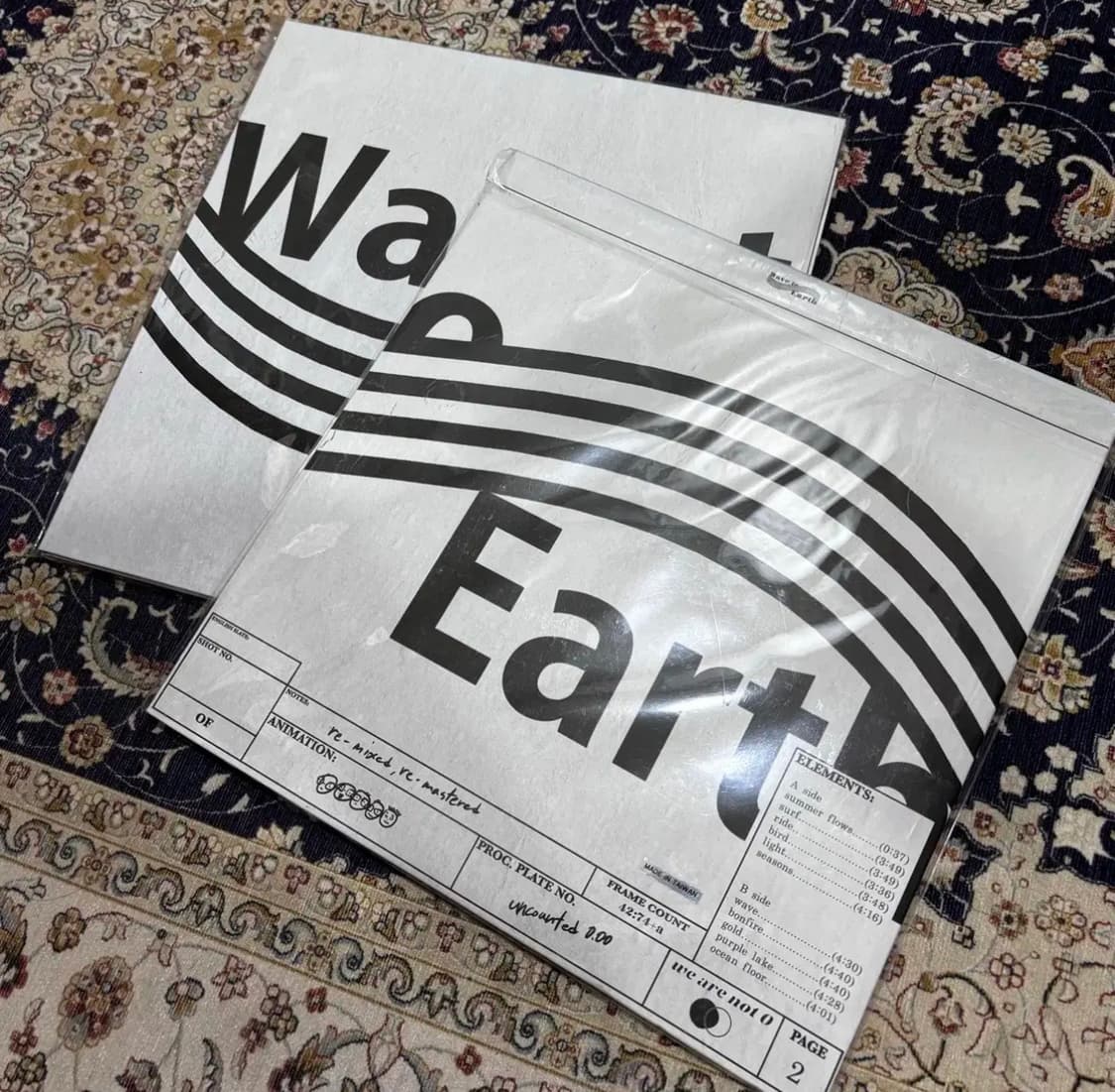 Wave to earth  0.00 LP 초판 클리어+레드 일괄 상품이미지1