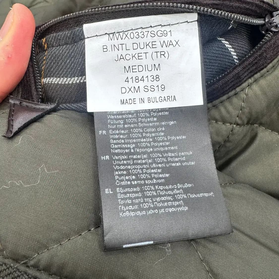 M 바버 인터내셔널 듀크 왁스 자켓  상품이미지9