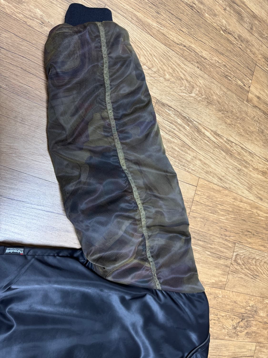 앤더슨벨 메쉬 슬리브 봄버자켓 블랙 L사이즈 상품이미지7