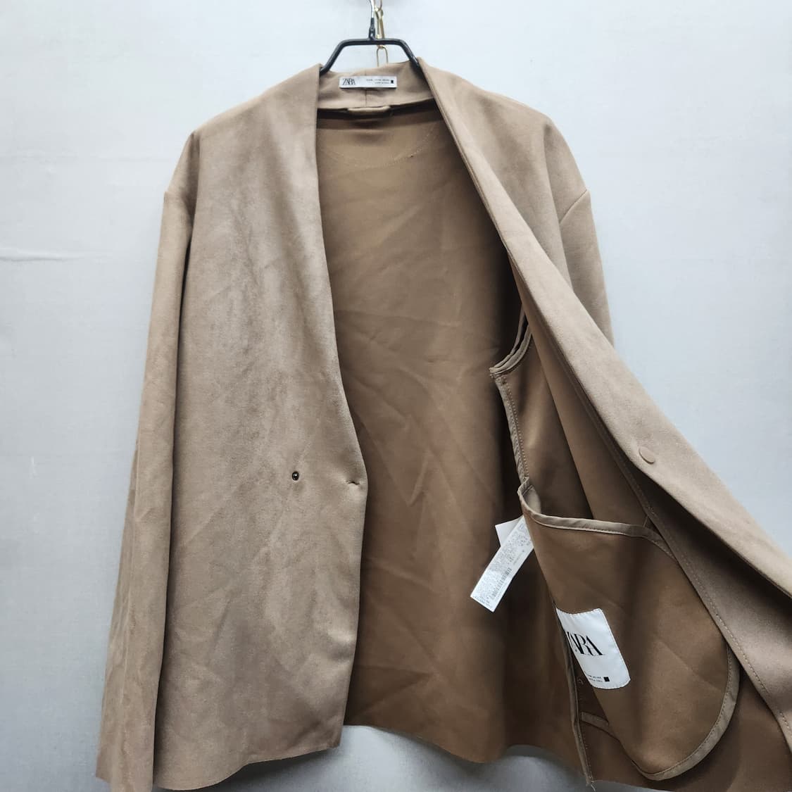 자라 ZARA 스웨이드 자켓 가디건 XL 상품이미지3