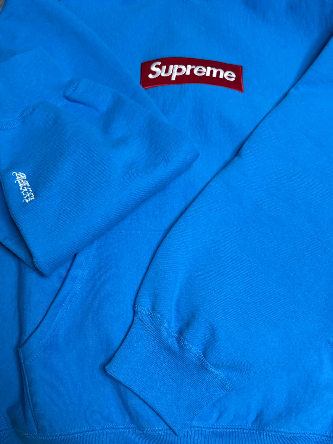 [L] 25FW 슈프림 박스로고 후드티 시안 (하빨) 상품이미지2