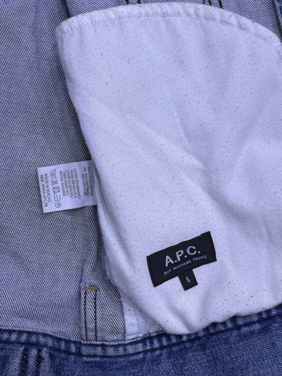 A.P.C 아페세 중청 워싱 데님자켓 청자켓 S 상품이미지10