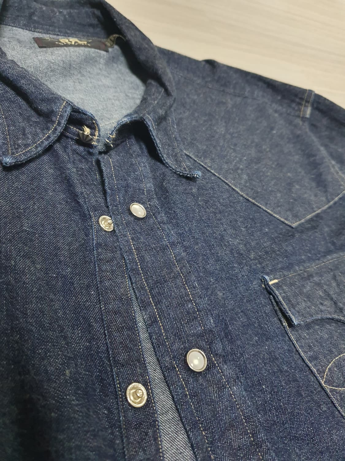 [XL] RRL 데님 웨스턴셔츠 택사이즈XXL 수선제품 상품이미지2