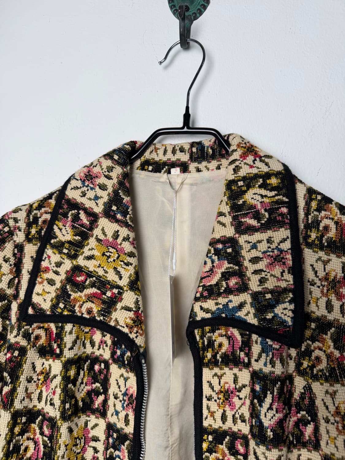 80s 빈티지 플로럴 태피스트리 코트 상품이미지4