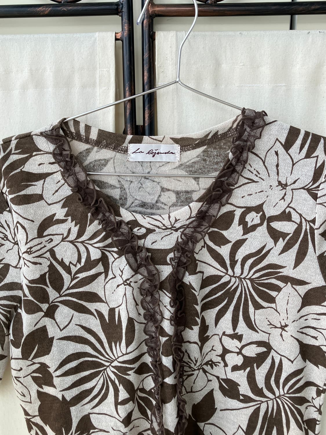 flower pattern lace oriental blouse 상품이미지6