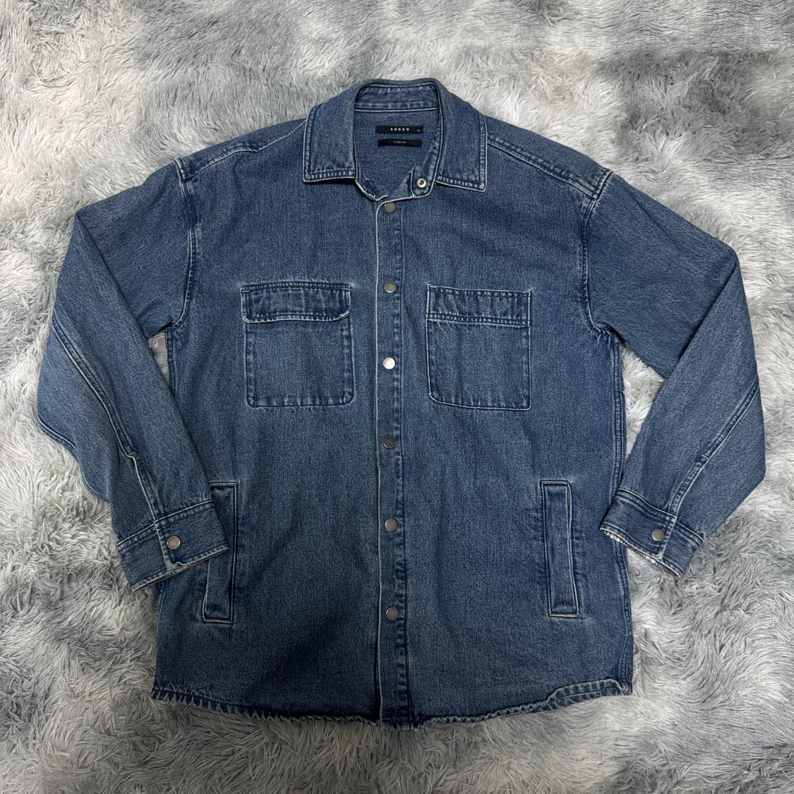 앤듀 오버핏 데님셔츠 100사이즈 상품이미지1