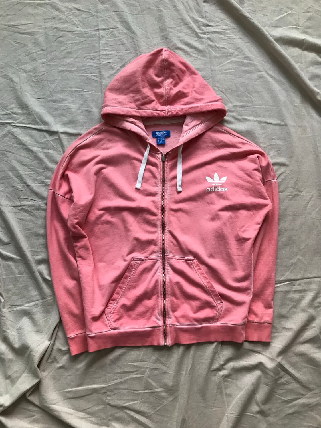 아디다스 00년대 올드스쿨 트레포일 핑크 후드집업 상품이미지5