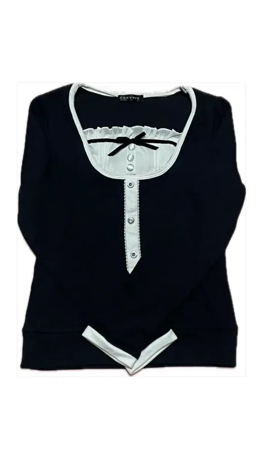 빈티지 리본 로걀탑 공겜여주 상품이미지1