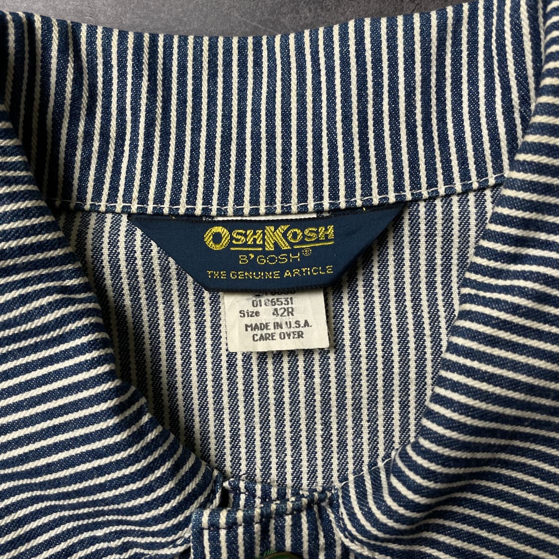 OSHKOSH 80s 오시코시 스트라이프 초어 코트 자켓A00691 상품이미지10