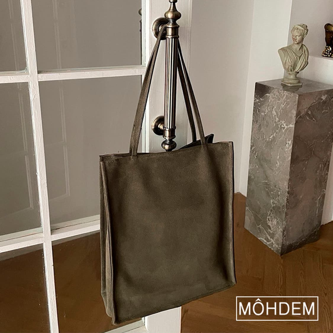 [Uinsex] 로우 스웨이드 토트백 가죽 가방 상품이미지8