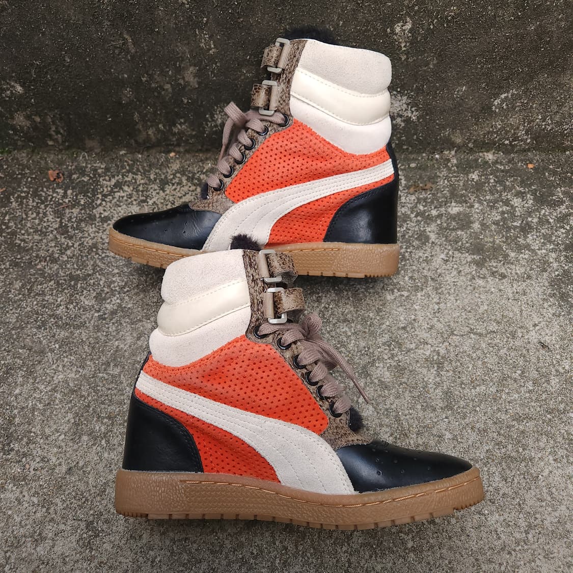 [230] 푸마 x 아트모스 스카이 웨지 퍼 힐 스니커즈 상품이미지5