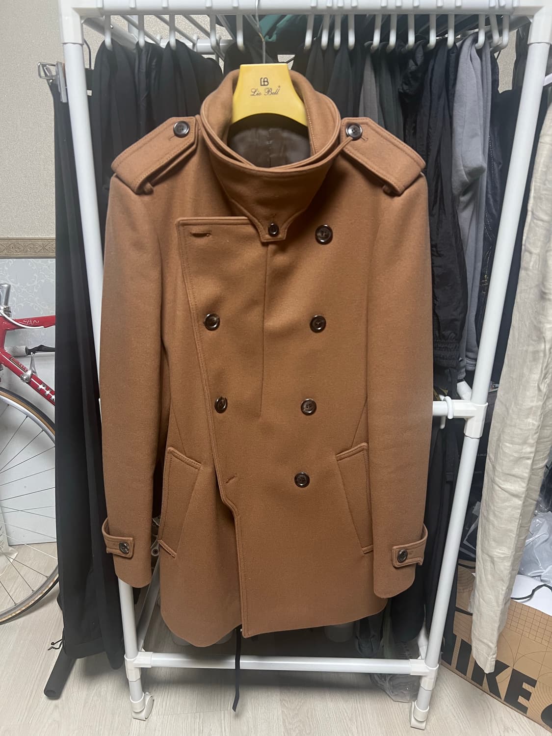 우영미 카멜 더블코트 상품이미지1