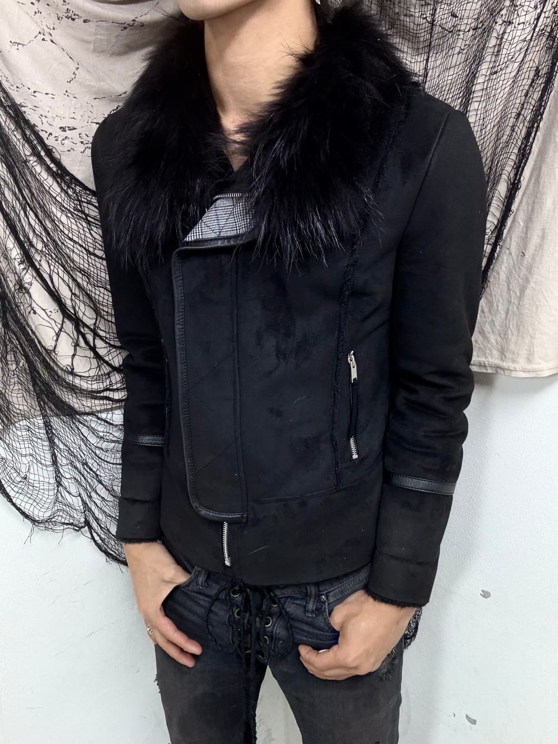 [VKEI]Raccoon Fur Trimming Jacket 상품이미지2