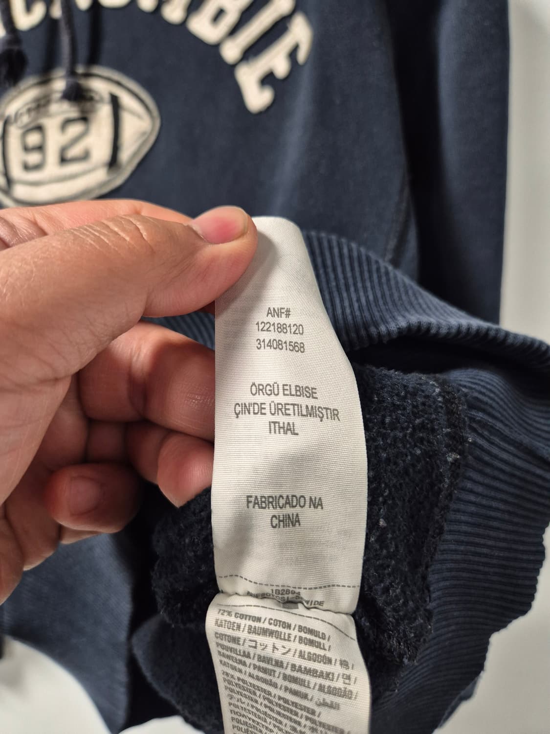 *무료배송*아베크롬비 Y2K 올드스쿨 네이비 후드티 M사이즈(상태A급) 상품이미지10