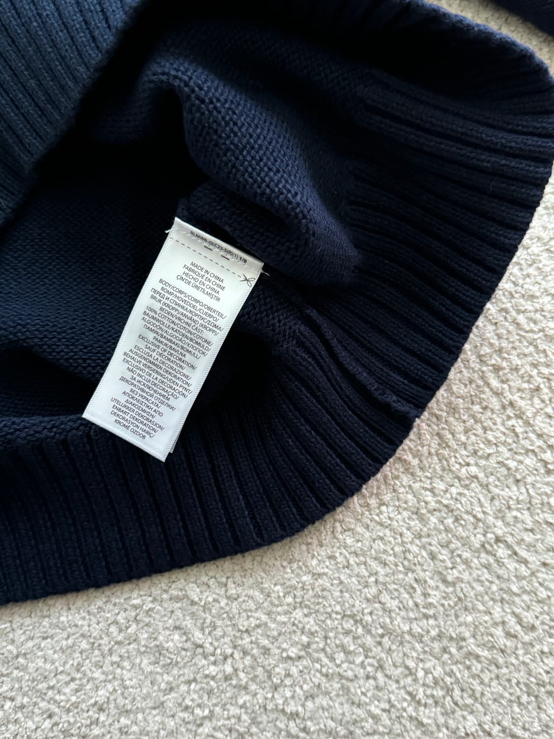 (새상품/정품) 폴로랄프로렌 코튼 크루넥 니트/S1장M1장 (네이비) 상품이미지4