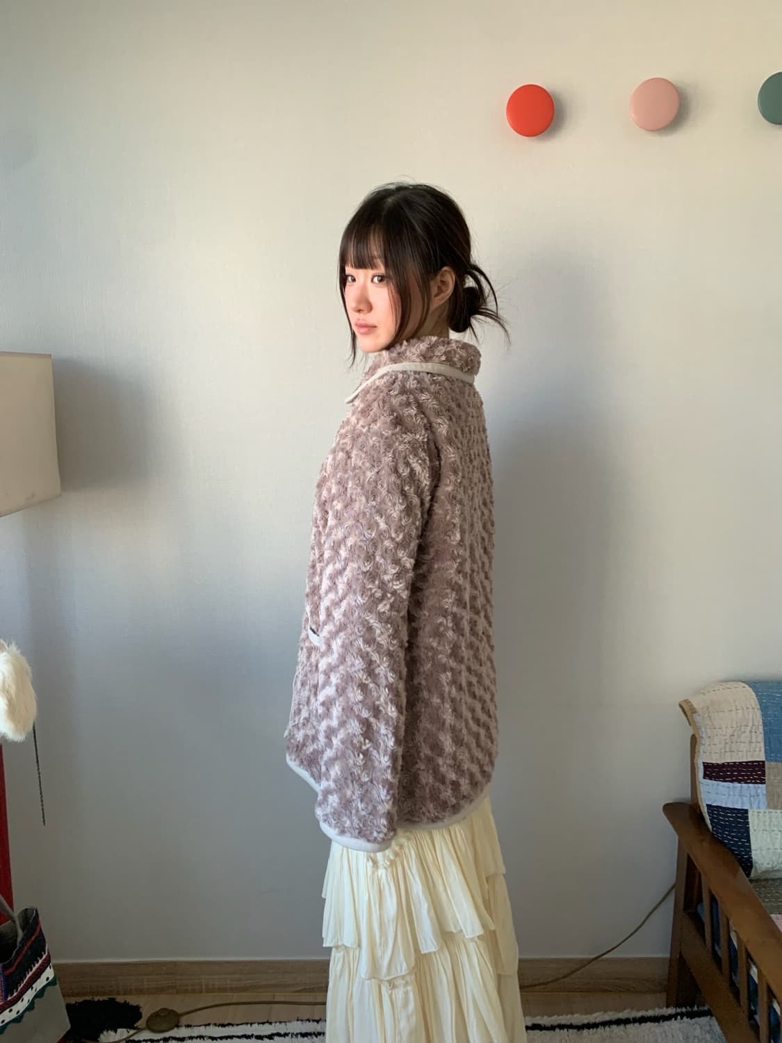 deep rose.. fur jacket 상품이미지4