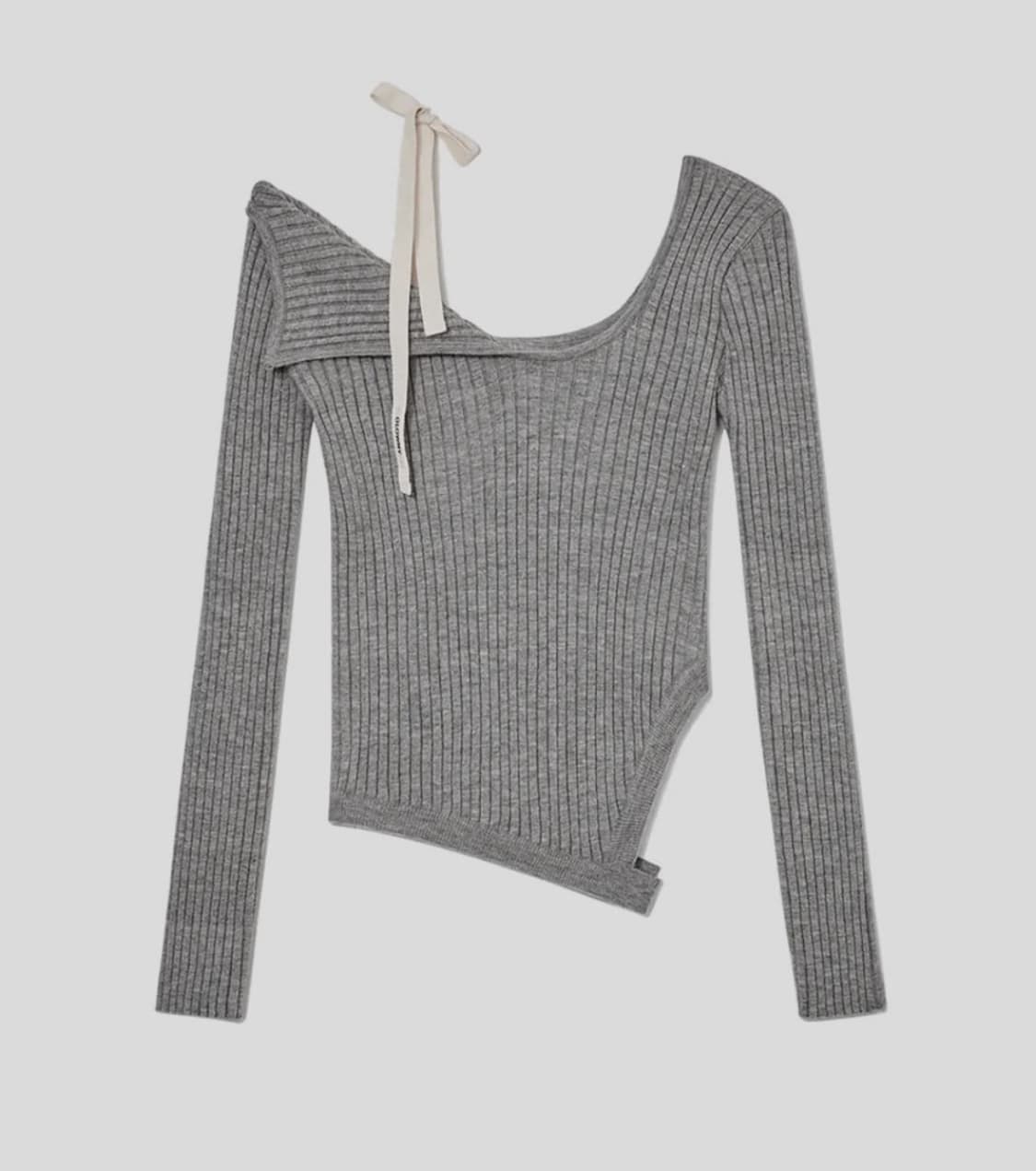 글로니 아이사 니트 탑 그레이 상품이미지1