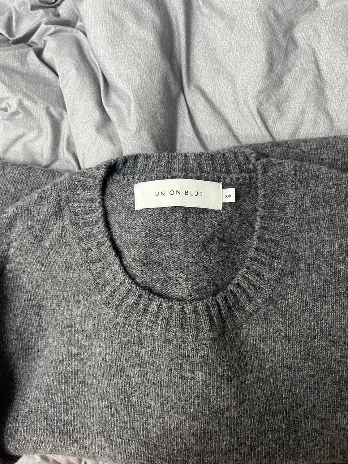유니온블루 / 캐시미어 울 크루넥 니트 / 멜란지그레이 / XXL 상품이미지8