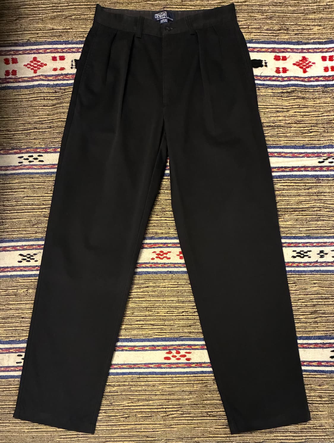 (31)00s 폴로랄프로렌 투턱 빈티지 앤드류 치노팬츠 블랙 상품이미지1