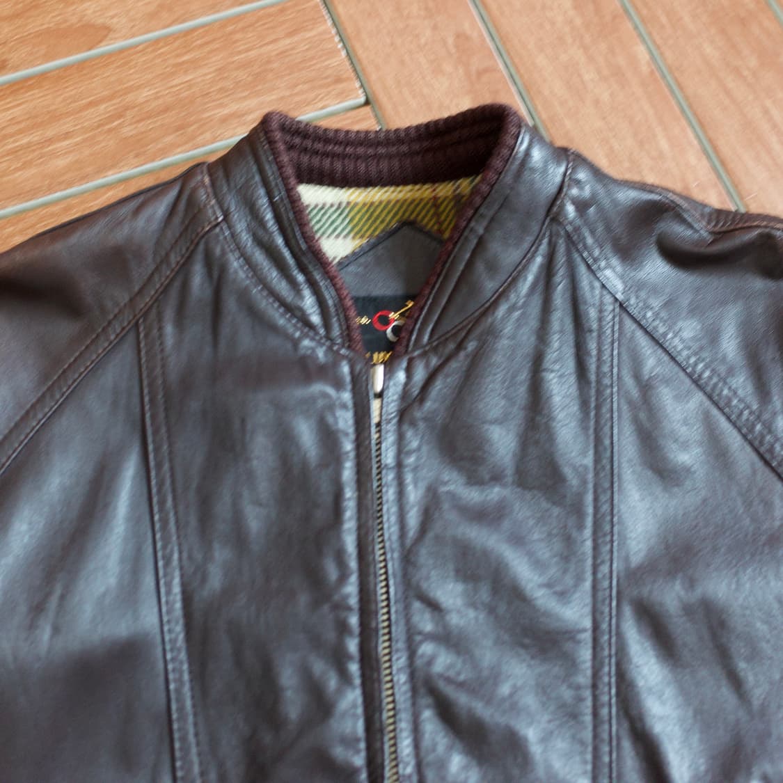 90‘s Deluxe skin wear leather jacket 상품이미지3