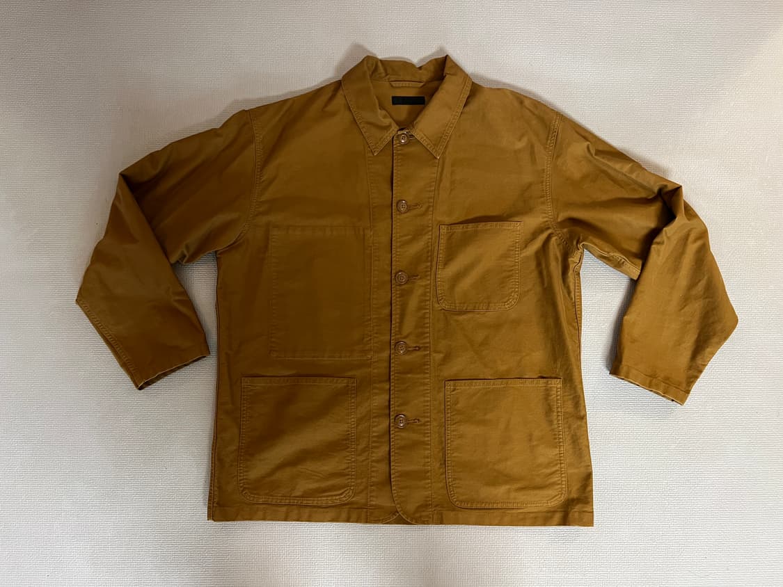 택제거 새제품 - 유니클로 워크 셔츠 자켓(브라운) XL 상품이미지1