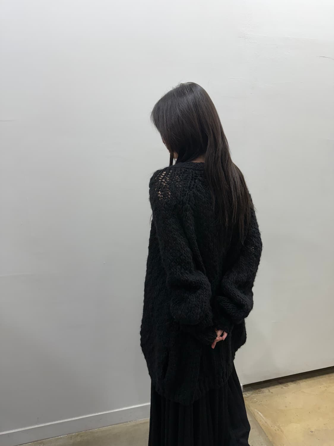 존 언더커버 오버핏 헤비울 가디건 상품이미지3